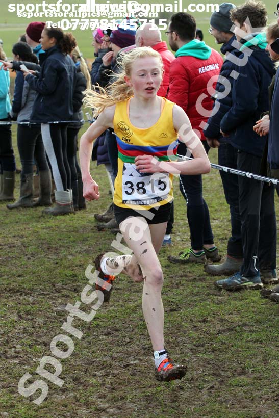 Girls under-15s, 2020 British Athletics Inter Counties Cross Country Champs., Prestwold Hall, Loughborough. Photo: David T. Hewitson/Sports for All Pics